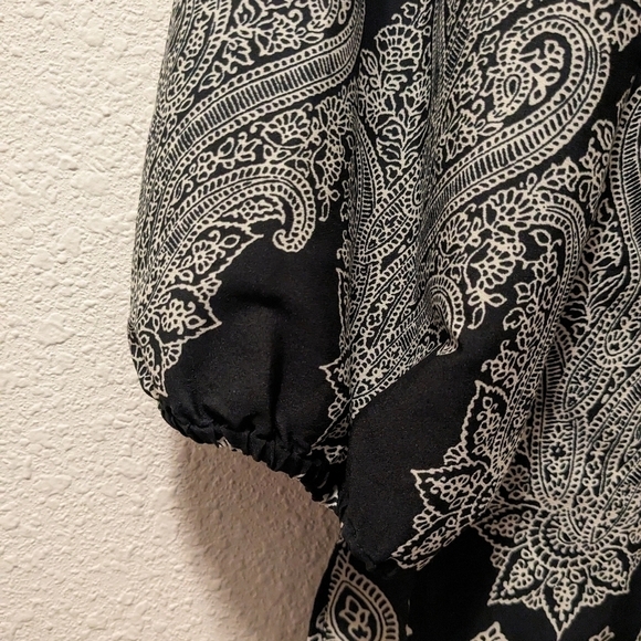 Chico's Paisley Floral V-Neck Tunic Blouse Boho Bohemian - Picture 7 of 10